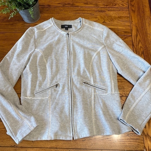 MOSSIMO JACKET Large GREY cinched LIGHTWEIGHT - Picture 4 of 9